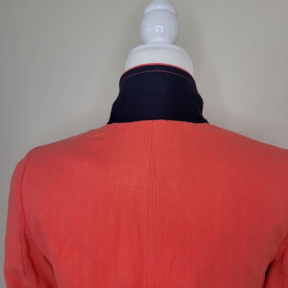 J Crew Schoolboy Structured Blazer Womens Size 2 Coral fully Lined Spring Preppy - Picture 9 of 16